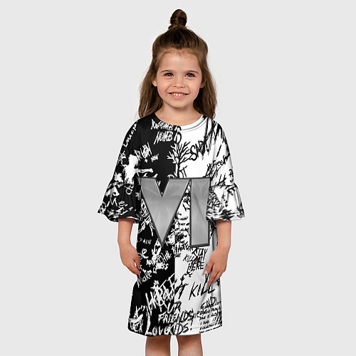 Детское платье GTA 6 чб / 3D-принт – фото 3
