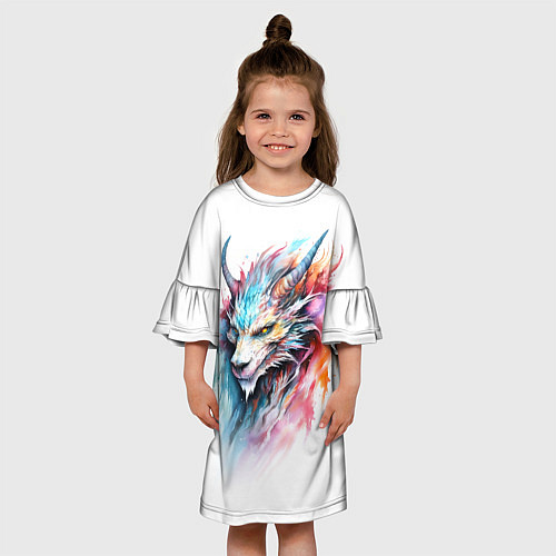 Детское платье Портрет дракона / 3D-принт – фото 3