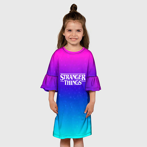 Детское платье Stranger Things gradient colors / 3D-принт – фото 3