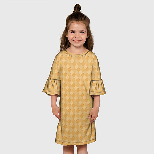 Детское платье Текстура лаптевого плетения / 3D-принт – фото 3