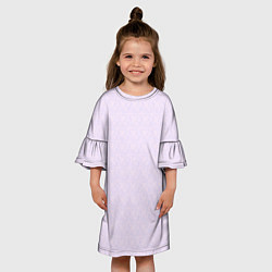 Платье клеш для девочки Бледный паттерн контуров сердец, цвет: 3D-принт — фото 2