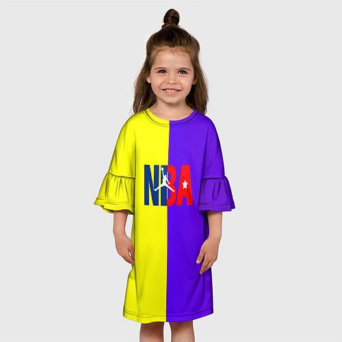 Детское платье NBA sport полосы / 3D-принт – фото 3