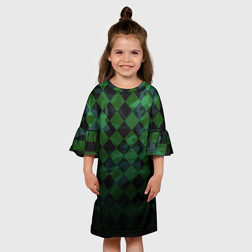 Детское платье Ромбовой паттерн / 3D-принт – фото 3