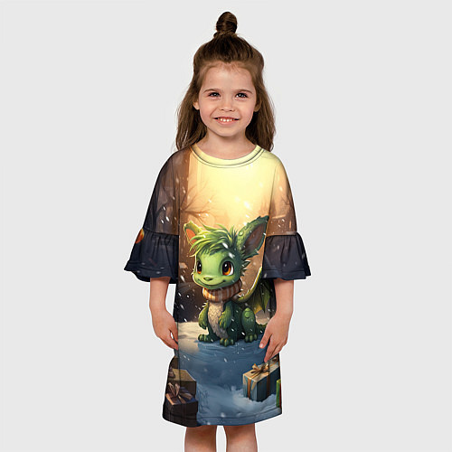 Детское платье Дракон дух рождества / 3D-принт – фото 3