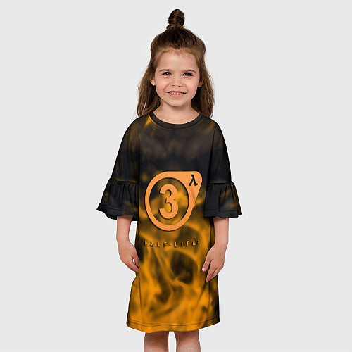 Детское платье Half life orange flame valve / 3D-принт – фото 3