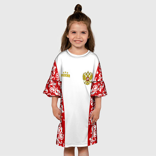 Детское платье Сборная России с узором / 3D-принт – фото 3