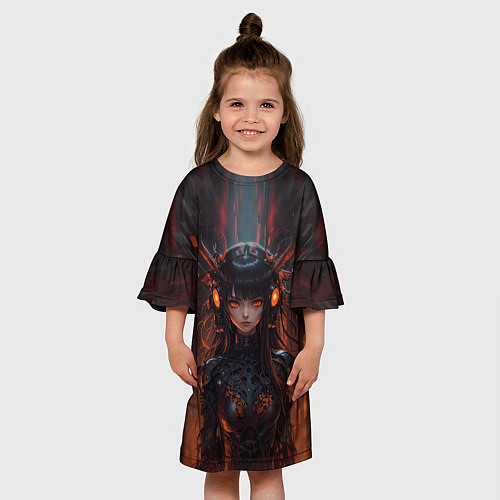 Детское платье Кибернетическая девчонка / 3D-принт – фото 3