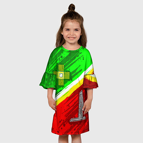 Детское платье Флаг Зеленограадского АО / 3D-принт – фото 3