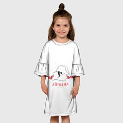 Платье клеш для девочки Беларусь Айчына Бусел, цвет: 3D-принт — фото 2