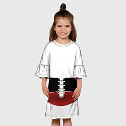 Платье клеш для девочки Иллюзия позвоночника, цвет: 3D-принт — фото 2