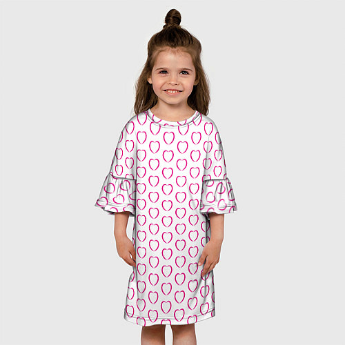 Детское платье Контурное сердце / 3D-принт – фото 3