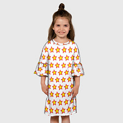 Платье клеш для девочки Звезды защитника, цвет: 3D-принт — фото 2