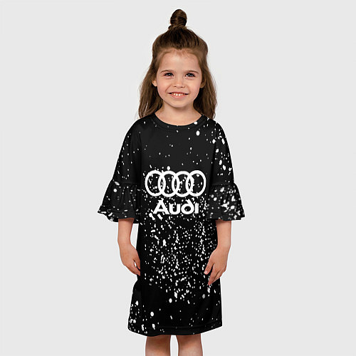 Детское платье Audi белая краска авто спорт / 3D-принт – фото 3