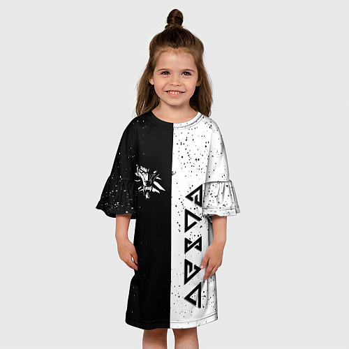 Детское платье Ведьмак лого / 3D-принт – фото 3