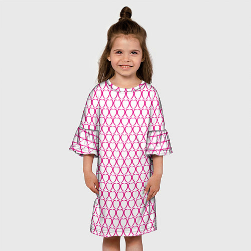 Детское платье Контурные сердце / 3D-принт – фото 3