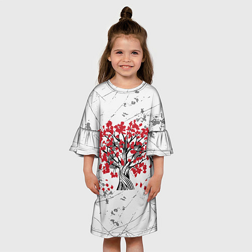 Детское платье Цветущее дерево / 3D-принт – фото 3