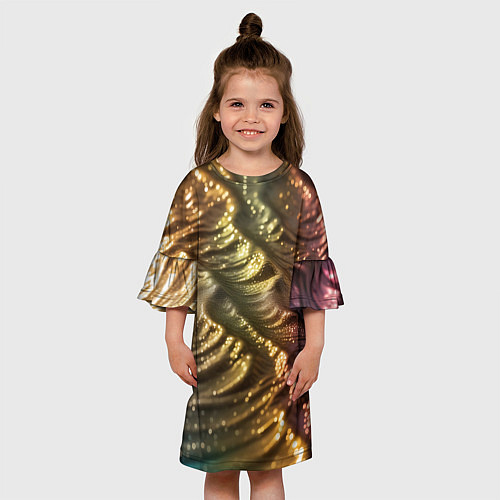 Детское платье Перламутровые ночные волны / 3D-принт – фото 3