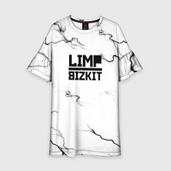 Платье клеш для девочки Limp bizkit storm black, цвет: 3D-принт