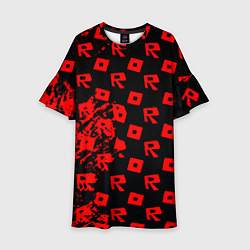 Платье клеш для девочки Roblox краски гейм мобайл, цвет: 3D-принт