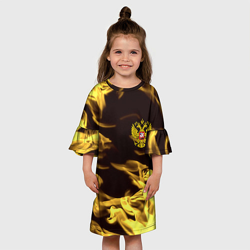 Детское платье Имперская Россия желтый огонь / 3D-принт – фото 3