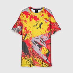 Платье клеш для девочки Abstractionism pattern, цвет: 3D-принт