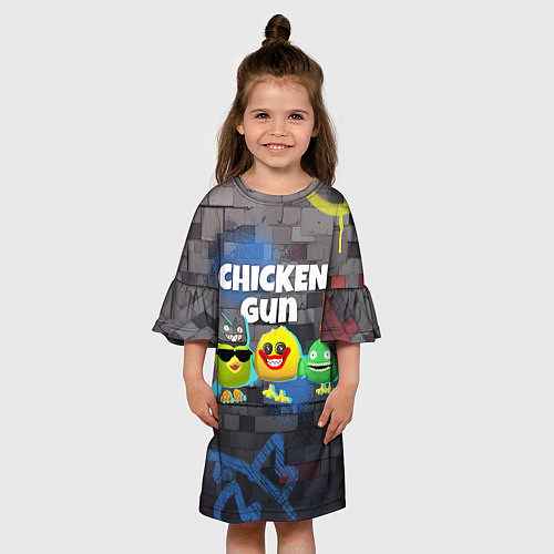 Детское платье Чикен Ган - граффити / 3D-принт – фото 3