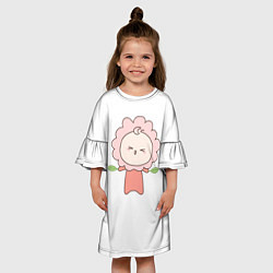 Платье клеш для девочки Chippi Twins для неё, цвет: 3D-принт — фото 2