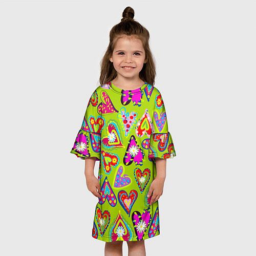 Детское платье Сердца в мексиканском стиле / 3D-принт – фото 3