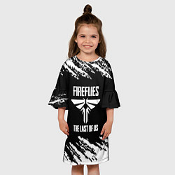 Платье клеш для девочки The last of us краски, цвет: 3D-принт — фото 2