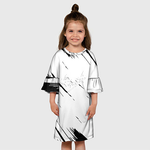 Детское платье Алиса рок группа краски текстура / 3D-принт – фото 3