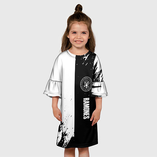 Детское платье Ramones краски абстракция / 3D-принт – фото 3