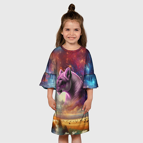 Детское платье Небесный львица / 3D-принт – фото 3