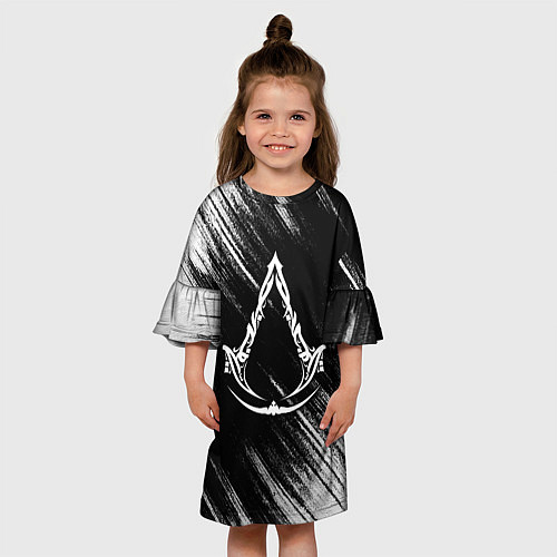 Детское платье Assassins creed Mirage - потертости / 3D-принт – фото 3