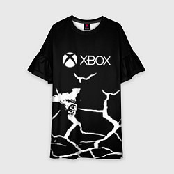Платье клеш для девочки Xbox game текстура рельеф, цвет: 3D-принт