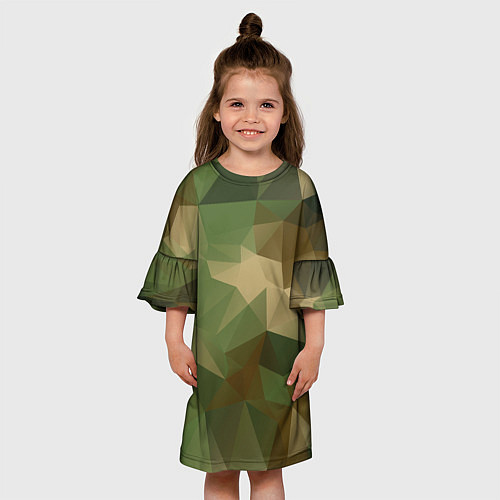 Детское платье Камуфляжный геометрический паттерн / 3D-принт – фото 3