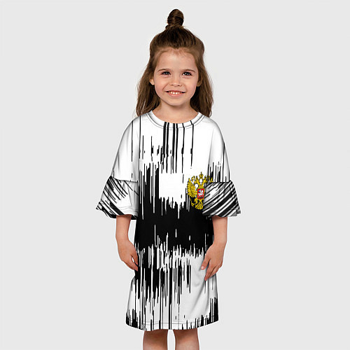 Детское платье Россия герб штриховка / 3D-принт – фото 3