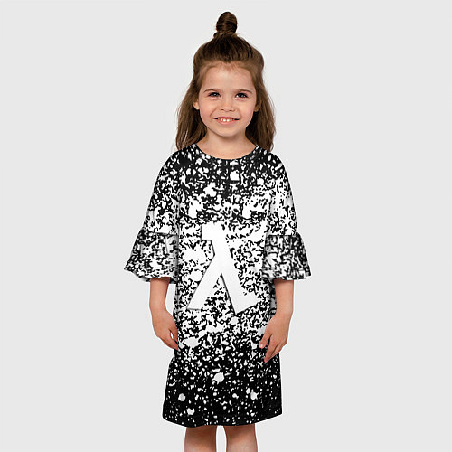 Детское платье Half life splash white / 3D-принт – фото 3