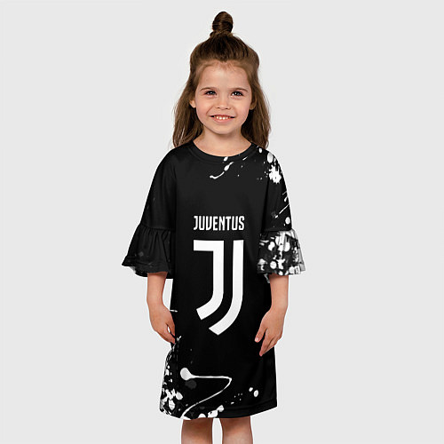 Детское платье Juventus краски белые / 3D-принт – фото 3