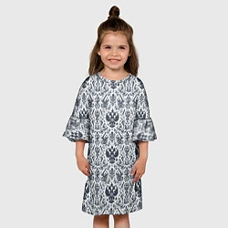 Платье клеш для девочки Греб России паттерн, цвет: 3D-принт — фото 2