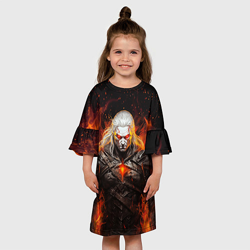 Детское платье Ведьмак и пламя / 3D-принт – фото 3