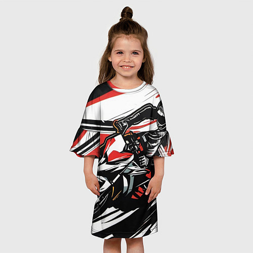 Детское платье Мото-кросс / 3D-принт – фото 3