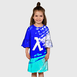 Платье клеш для девочки Half life cold steel, цвет: 3D-принт — фото 2