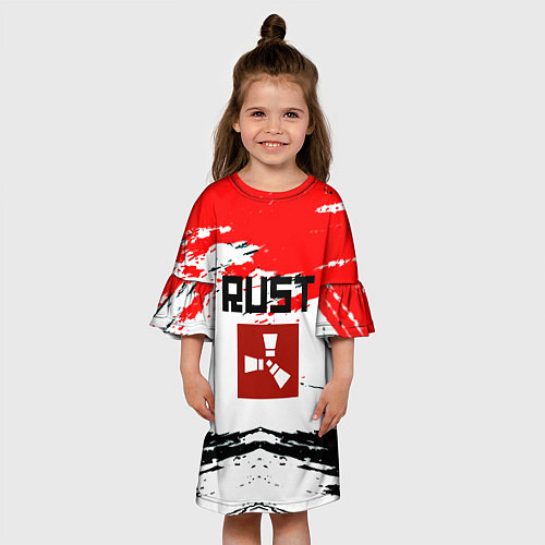 Детское платье RUST краски текстура / 3D-принт – фото 3