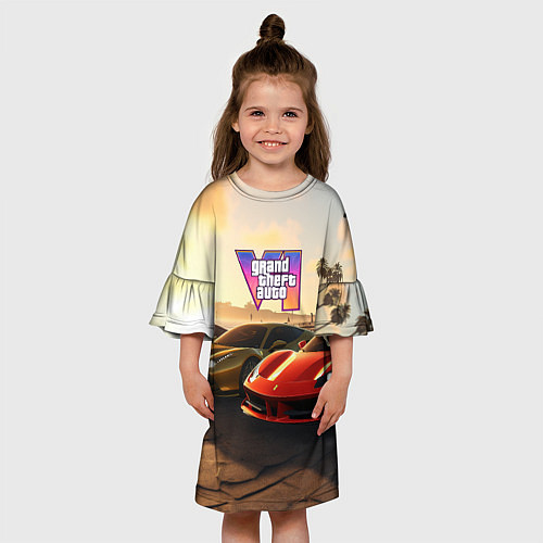 Детское платье ГТА6 автопарк / 3D-принт – фото 3