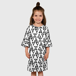 Платье клеш для девочки Ведьмак паттерн згачки, цвет: 3D-принт — фото 2