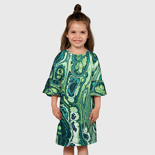 Детское платье Абстрактный разноцветный узор / 3D-принт – фото 3