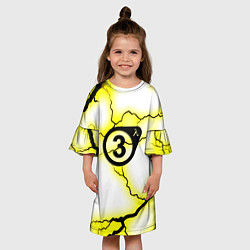 Платье клеш для девочки Half life 3 текстура, цвет: 3D-принт — фото 2