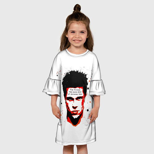 Детское платье Красный Тайлер Дерден / 3D-принт – фото 3