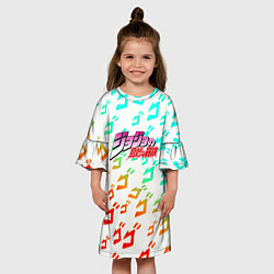 Платье клеш для девочки JoJo Bizarre pattern, цвет: 3D-принт — фото 2
