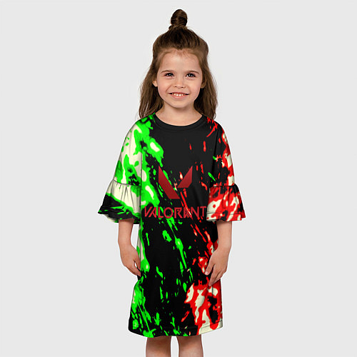 Детское платье Valorant flame fire / 3D-принт – фото 3